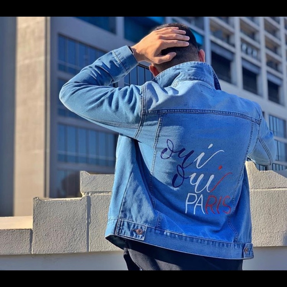 Customer painted jean jackets
